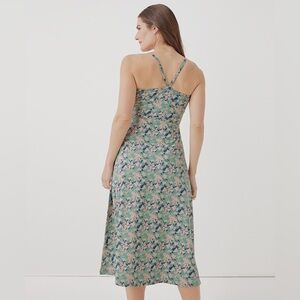 Pact Fit & Flare Midi Dress NWT, Size M Short, Color Shadow Floral Spruce